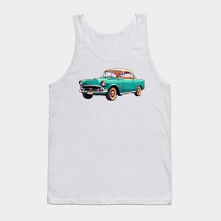 Colored Classic Car Design in Vibrant Vector Style Tank Top